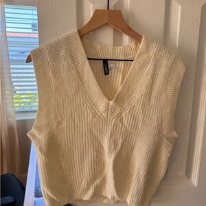 H&M Cream Knit Tank Top